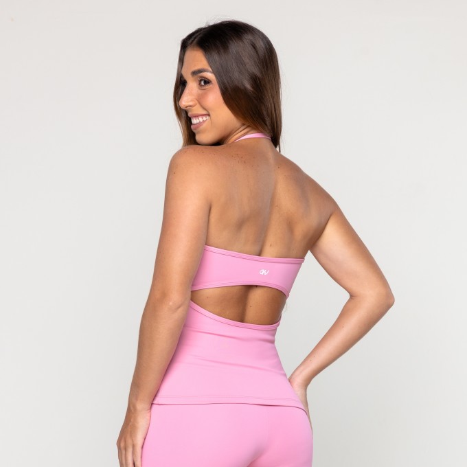 Blusa Frente Única Franzida Light Blush